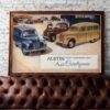 Vintage car poster: Austin A40 Countryman, classic retro automobile print, wall art gift decor