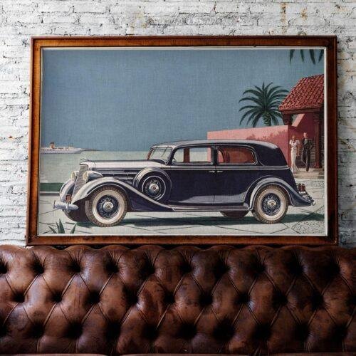 1935 Lincoln The Five Passenger Two Window Sedan - Car Poster instant download