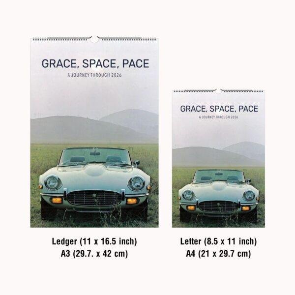 Jaguar Classic Sports Car Wall Calendar - Vintage Models, Semi-Glossy Paper