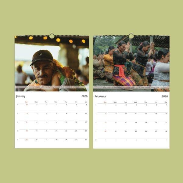 Gender Equality Wall Calendar – Human Rights, Autism Awareness, Special Education, Diversity, Inclusion, Sympathy Gift Idea