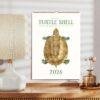 Save the Turtles Wall Calendar – Endangered Species, Scientist Gift, Semi-Glossy Paper