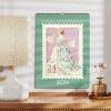 Vintage Postage Stamp Wall Calendar: Artistic Home Decor