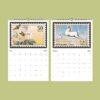 Vintage Postage Stamp Wall Calendar: Artistic Home Decor