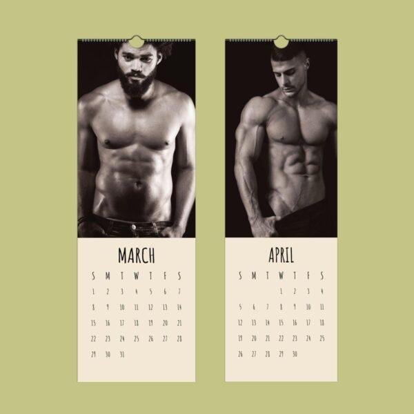 Gay Couple Gift – Wall Calendar, Same Sex Marriage Gift, Masculine Wall Art, Gay Wedding, First Anniversary
