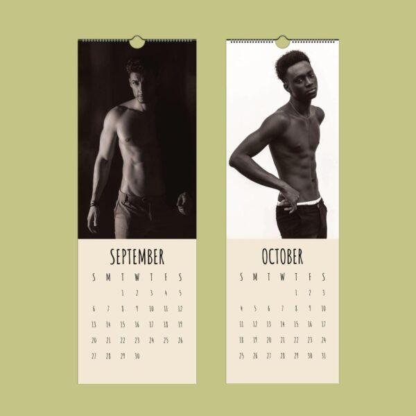 Gay Couple Gift – Wall Calendar, Same Sex Marriage Gift, Masculine Wall Art, Gay Wedding, First Anniversary