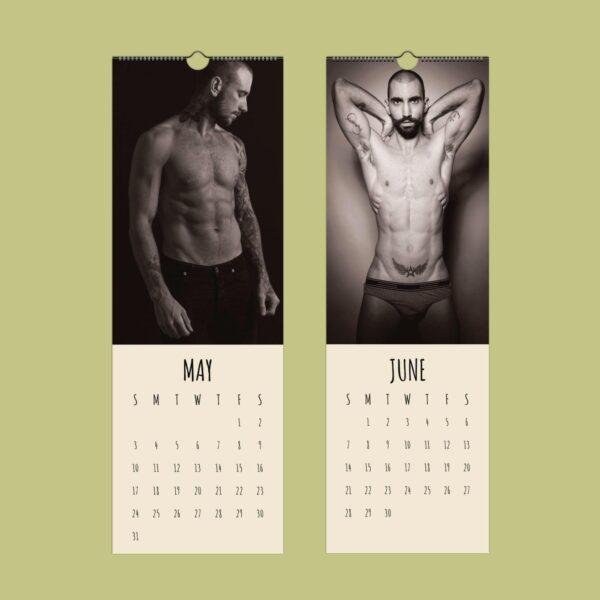 Gay Couple Gift – Wall Calendar, Same Sex Marriage Gift, Masculine Wall Art, Gay Wedding, First Anniversary