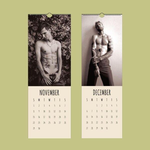 Gay Couple Gift – Wall Calendar, Same Sex Marriage Gift, Masculine Wall Art, Gay Wedding, First Anniversary