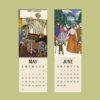 Moriz Jung Wall Calendar – Vintage Print, Woodblock Print, Vienna Secession, Art Nouveau Poster, Modernist Wall Art