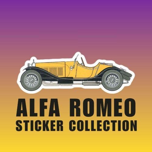 Alfa Romeo 6C 1750 Super Sport Sticker: Vintage Italian Race Car Kiss-Cut Sticker