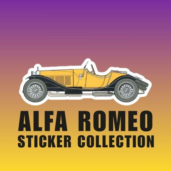 Alfa Romeo 6C 1750 Super Sport Sticker: Vintage Italian Race Car Kiss-Cut Sticker