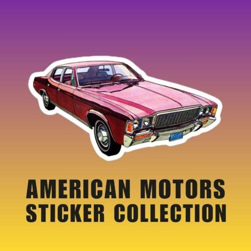 AMC Ambassador Sticker: Classic Car Kiss-Cut Sticker for Collectors