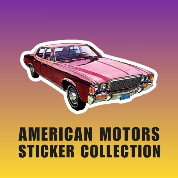 AMC Ambassador Sticker: Classic Car Kiss-Cut Sticker for Collectors