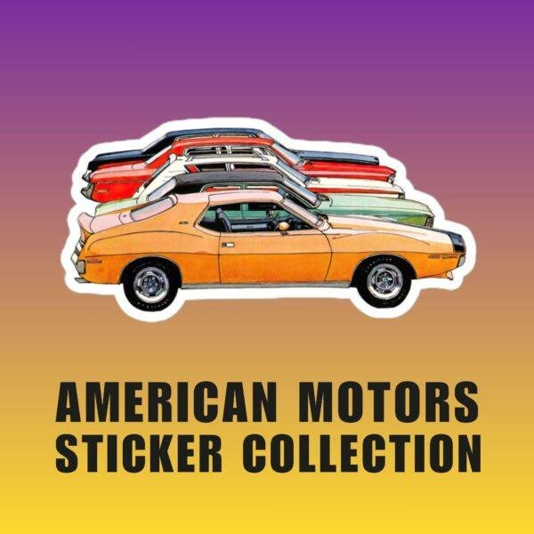 1971 AMC Car Lineup Sticker: Classic American Motors Kiss-Cut Sticker