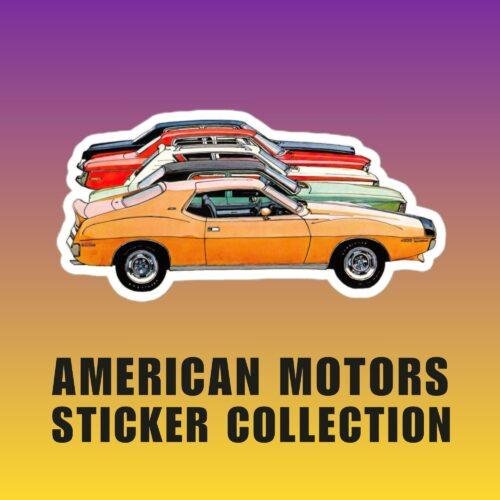 1971 AMC Car Lineup Sticker: Classic American Motors Kiss-Cut Sticker