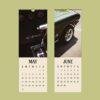 Classic Muscle Car Wall Calendar – Monthly Calendar for Car Enthusiasts, American Muscle, Classic Cars, GT, Collectors Gift
