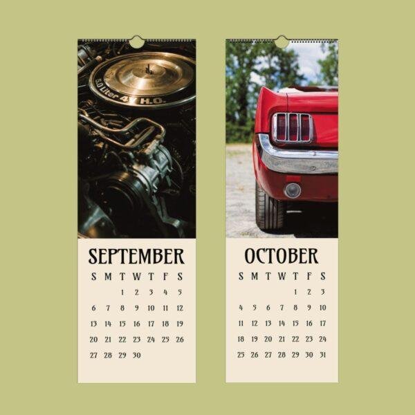 Classic Muscle Car Wall Calendar – Monthly Calendar for Car Enthusiasts, American Muscle, Classic Cars, GT, Collectors Gift