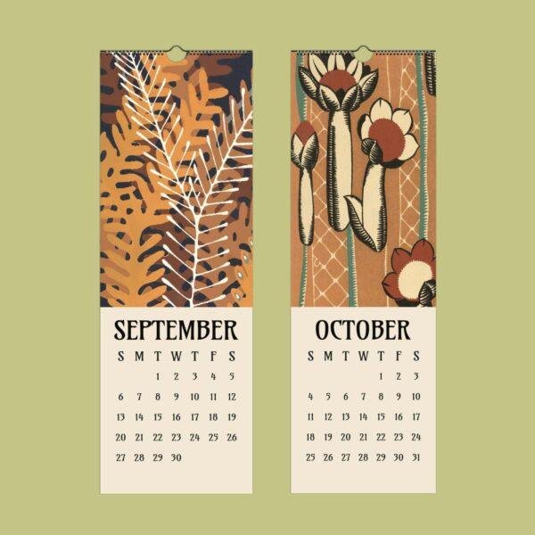 American Deco Wall Calendar - Art Deco Decor, Mid-Century Modern, Unique Gift, Retro Wall Decor