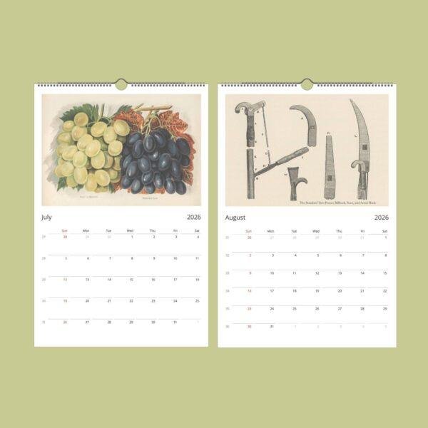Victorian Garden Wall Calendar - Antique Fruit & Vegetable Art