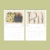 Victorian Garden Wall Calendar - Antique Fruit & Vegetable Art