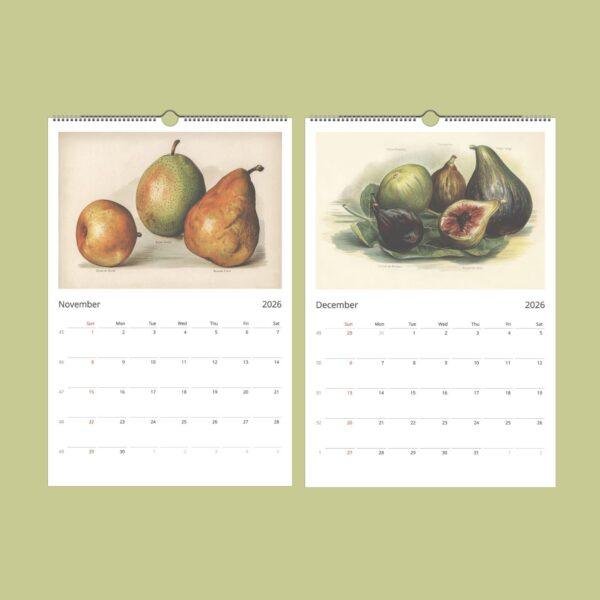 Victorian Garden Wall Calendar - Antique Fruit & Vegetable Art