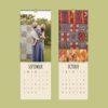Amish Wall Calendar Slimline – Patchwork, Kantha, Mennonite, Textile Art Print