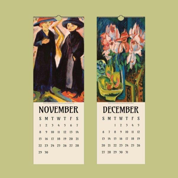 Ernst L Kirchner Wall Calendar Slimeline – Expressionism Art, Famous Painting, German Artist