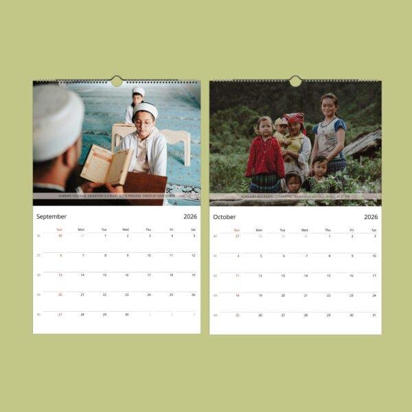 Gender Equality Wall Calendar – Human Rights, Autism Awareness, Special Education, Diversity, Inclusion, Sympathy Gift Idea