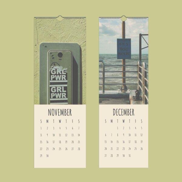 Graffiti Wall Calendar Slimline – Banksy Design, Spray Paint, Urban Street Prints