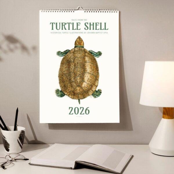 Save the Turtles Wall Calendar – Endangered Species, Scientist Gift, Semi-Glossy Paper