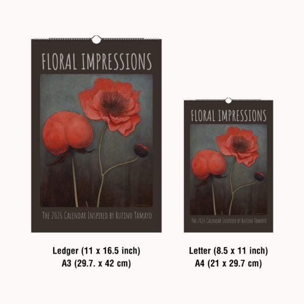 Rufino Tamayo Wall Calendar – Abstract Art by Mexican Artist, Modern Wall Calendar, Flower Artwork