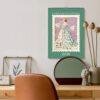 Vintage Postage Stamp Wall Calendar: Artistic Home Decor