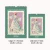 Vintage Postage Stamp Wall Calendar: Artistic Home Decor