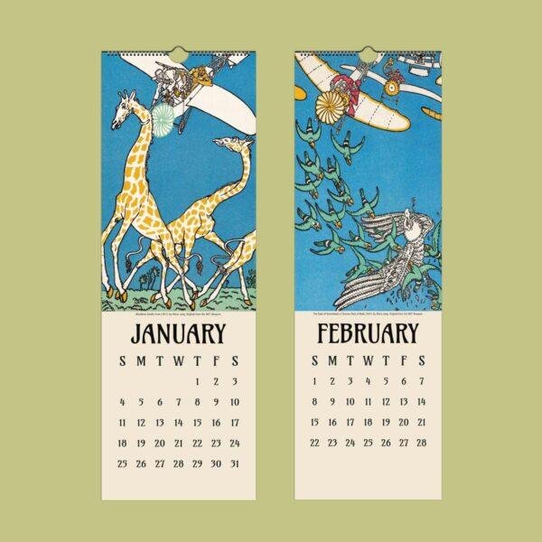 Moriz Jung Wall Calendar – Vintage Print, Woodblock Print, Vienna Secession, Art Nouveau Poster, Modernist Wall Art