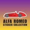 Alfa Romeo 159 'Alfetta' Sticker: Vintage Racing Kiss-Cut Sticker