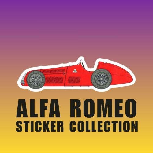 Alfa Romeo 159 'Alfetta' Sticker: Vintage Racing Kiss-Cut Sticker