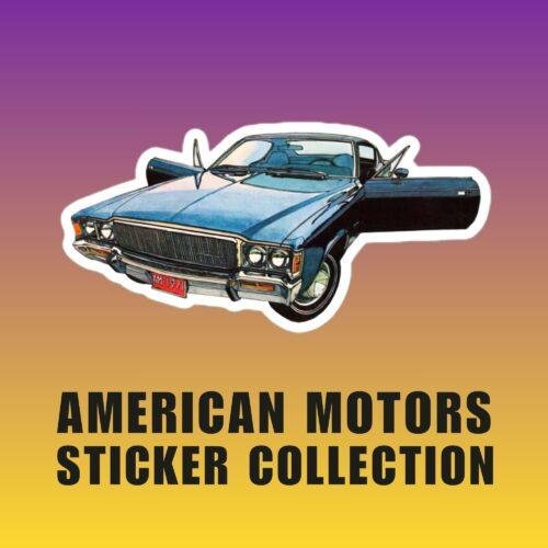 AMC Ambassador Sticker: Classic Car Kiss-Cut Sticker for Collectors