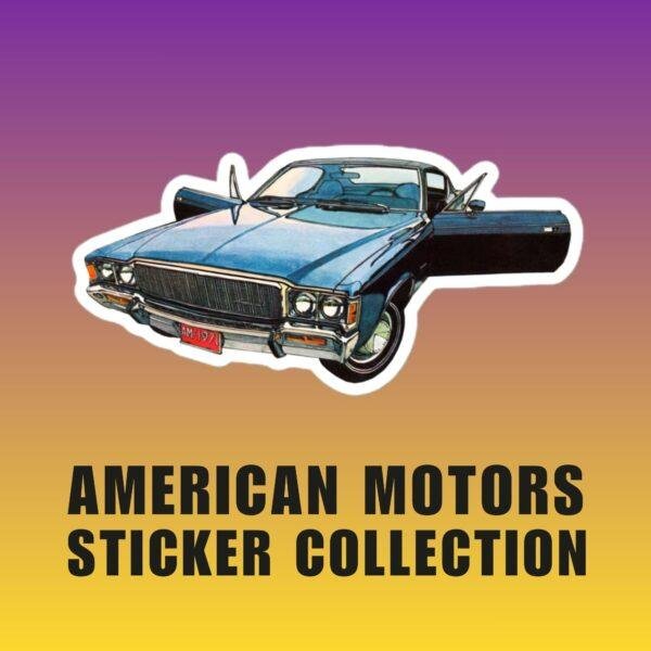 AMC Ambassador Sticker: Classic Car Kiss-Cut Sticker for Collectors