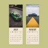 Classic Muscle Car Wall Calendar – Monthly Calendar for Car Enthusiasts, American Muscle, Classic Cars, GT, Collectors Gift