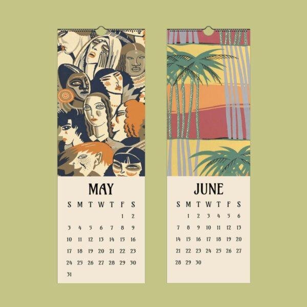 American Deco Wall Calendar - Art Deco Decor, Mid-Century Modern, Unique Gift, Retro Wall Decor