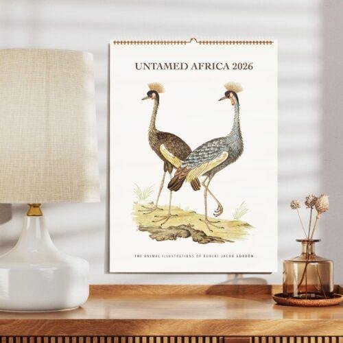 Untamed Africa Wall Calendar - African Artwork Wall Calendar with Safari Animals & Monthly Wildlife Prints
