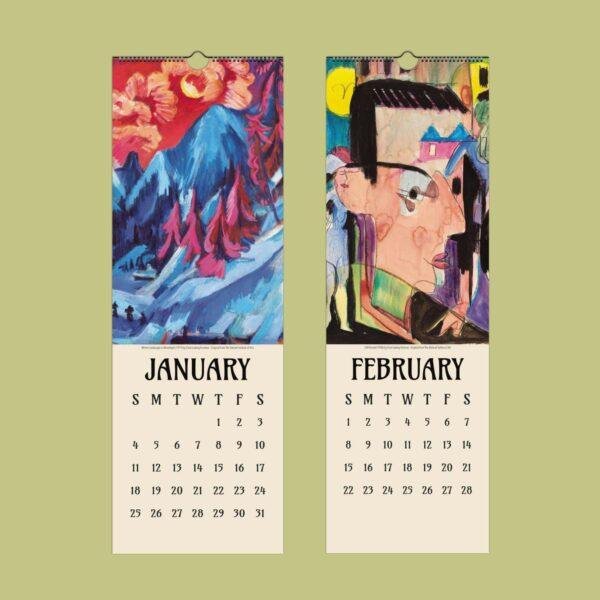 Ernst L Kirchner Wall Calendar Slimeline – Expressionism Art, Famous Painting, German Artist