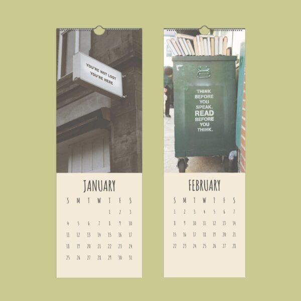 Graffiti Wall Calendar Slimline – Banksy Design, Spray Paint, Urban Street Prints