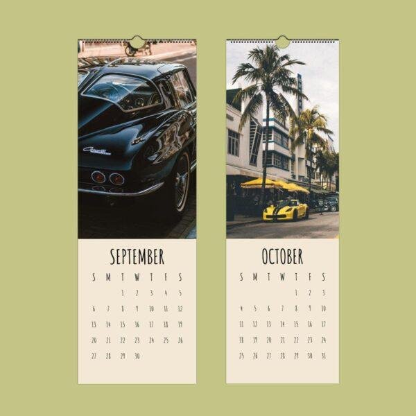 Corvette Calendar Slimeline – Wall Art, Stingray, Classic Muscle Car, Collector Decor