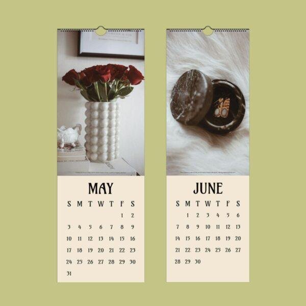 Minimalist Calendar – Classic Elegance, Boutique Brand, Thoughtful Gift, Semi-Glossy Silk Paper