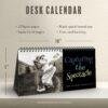 Circus Memorabilia Desktop Calendar – Showtime Nostalgia, Fine Paper Stock, Top Spiral Bound