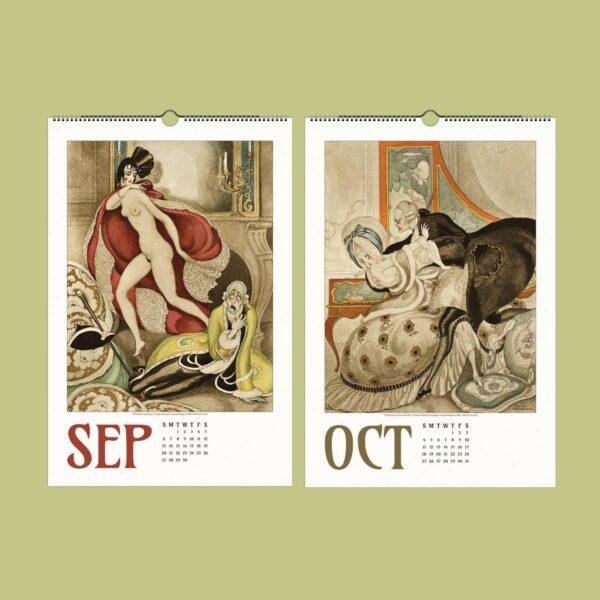 Gerda Wegener Wall Calendar - Danish painter, Lesbian Erotica, Coming Out Gift, Semi-Glossy Paper