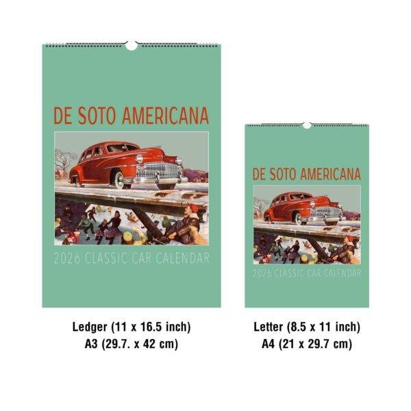 De Soto Americana Wall Calendar - Classic Car Heritage, Motoring Enthusiasts, Semi-Glossy Paper
