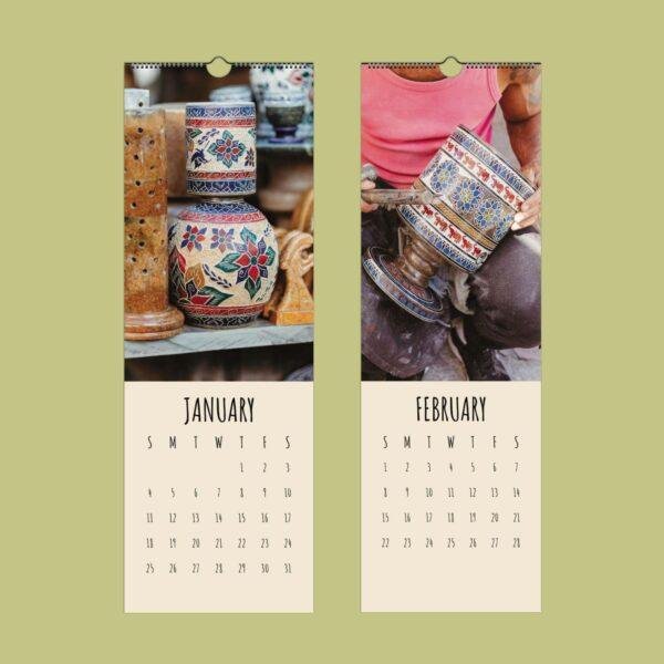 Brazilian Soapstone Carvings Wall Calendar – Latin American Art, Traditional Craft, Semi-Glossy Paper