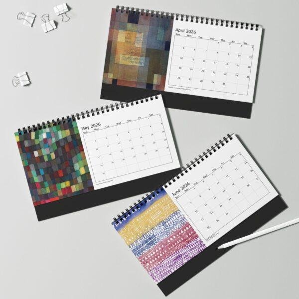 Paul Klee Art Desk Calendar – Cubism Artwork, Expressionism, Fine Paper Stock, Top Spiral Bound