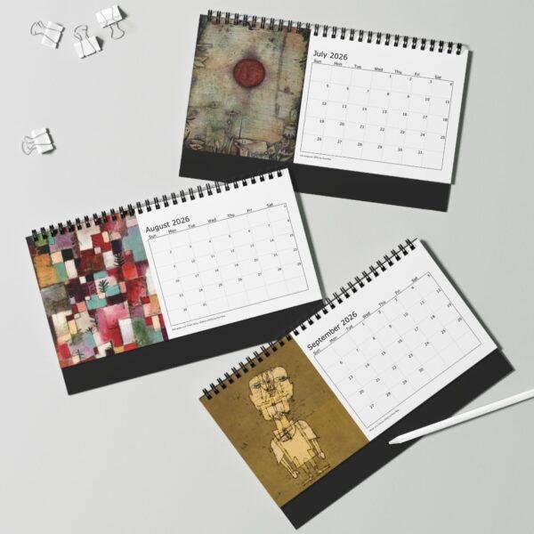 Paul Klee Art Desk Calendar – Cubism Artwork, Expressionism, Fine Paper Stock, Top Spiral Bound